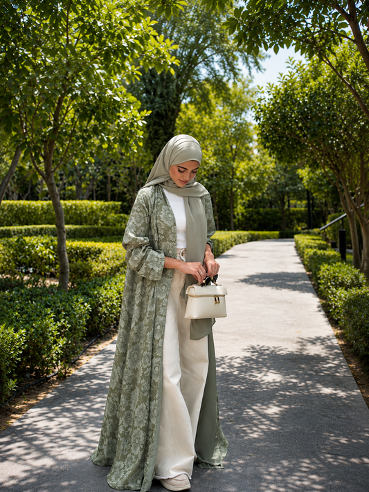 Kimono long fleuri